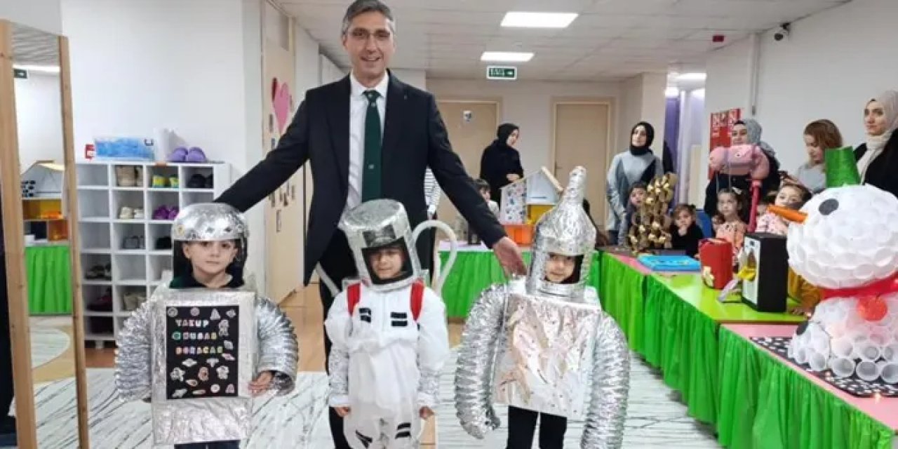 Bayburt’ta dönüşüm malzemelerini çocuklar sanata dönüştürdü!