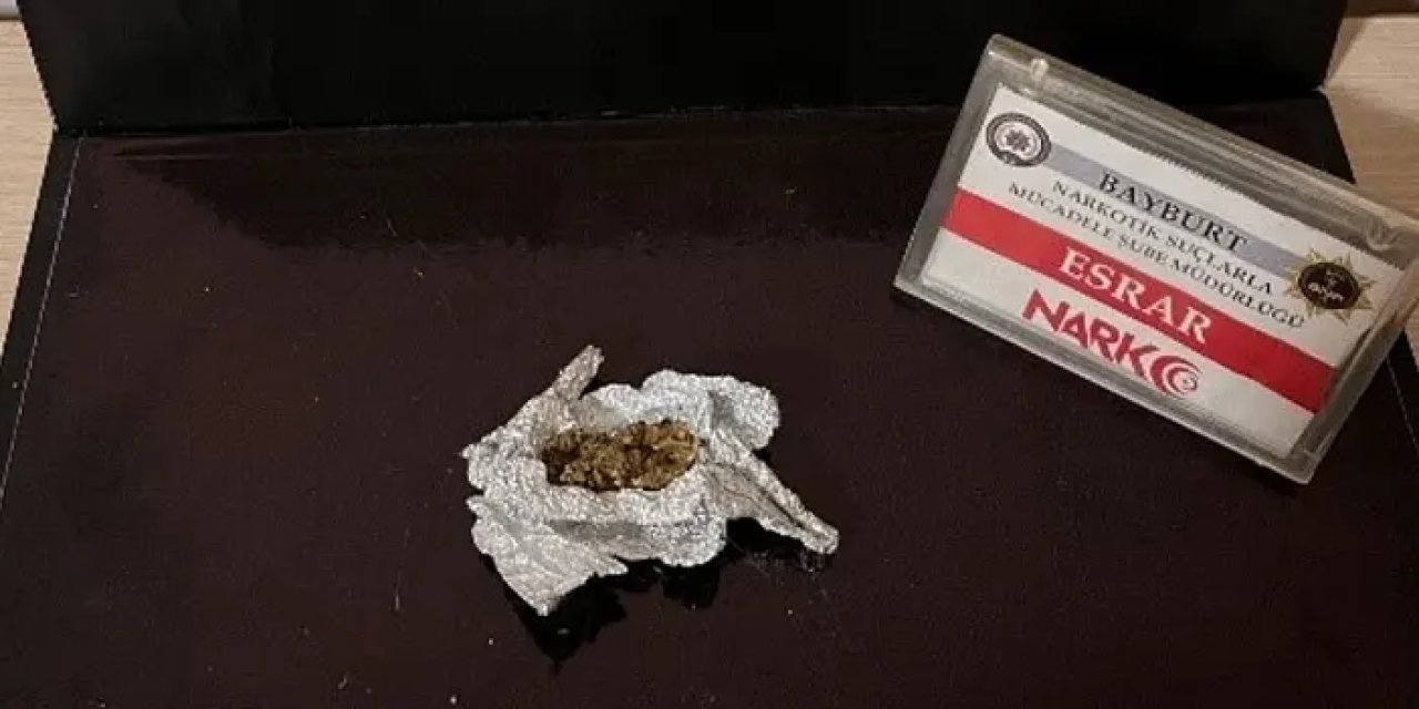 Bayburt’ta uyuşturucu operasyonu! 3 kişiye işlem