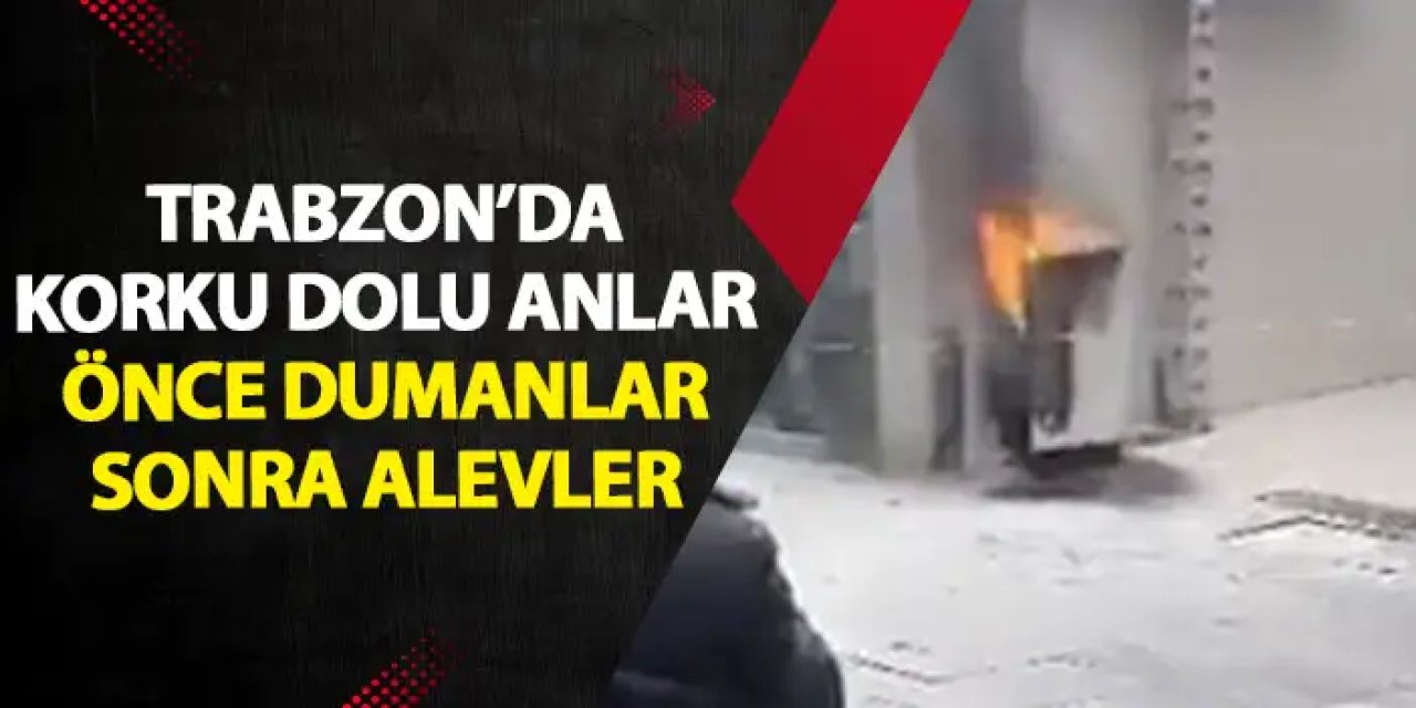 Trabzon’un En İşlek Caddesinde Korkutan Yangın! Elektrik Panosu Alev Aldı