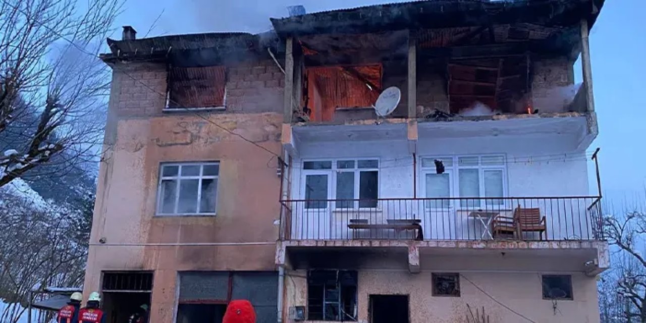 Giresun’da korkutan yangın: Evde büyük hasar oluştu!