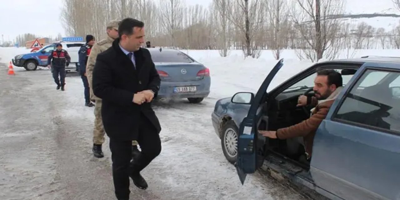 Kaymakam Şahin’den yol kontrol doktasında denetim!