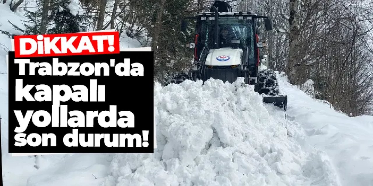 Trabzon’da karla mücadele! Kapalı yollarda son durum ne?