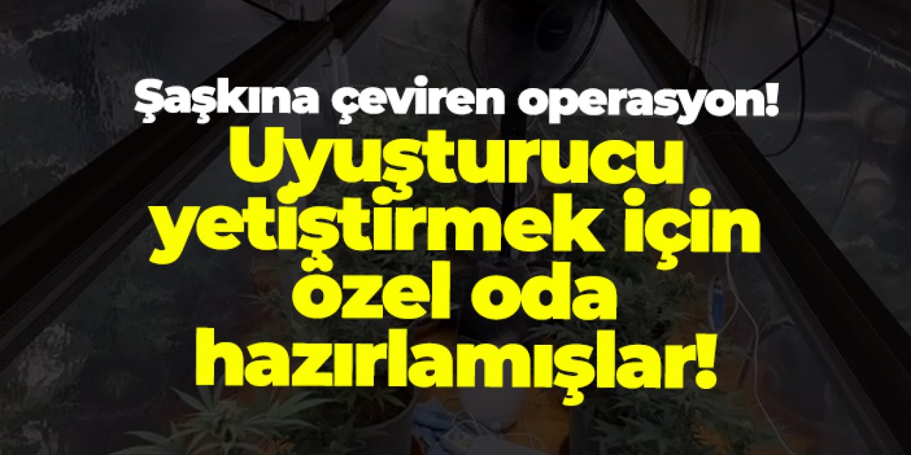 Samsun'da şaşkına çeviren operasyon! Uyuşturucu yetiştirmek için özel oda hazırlamışlar