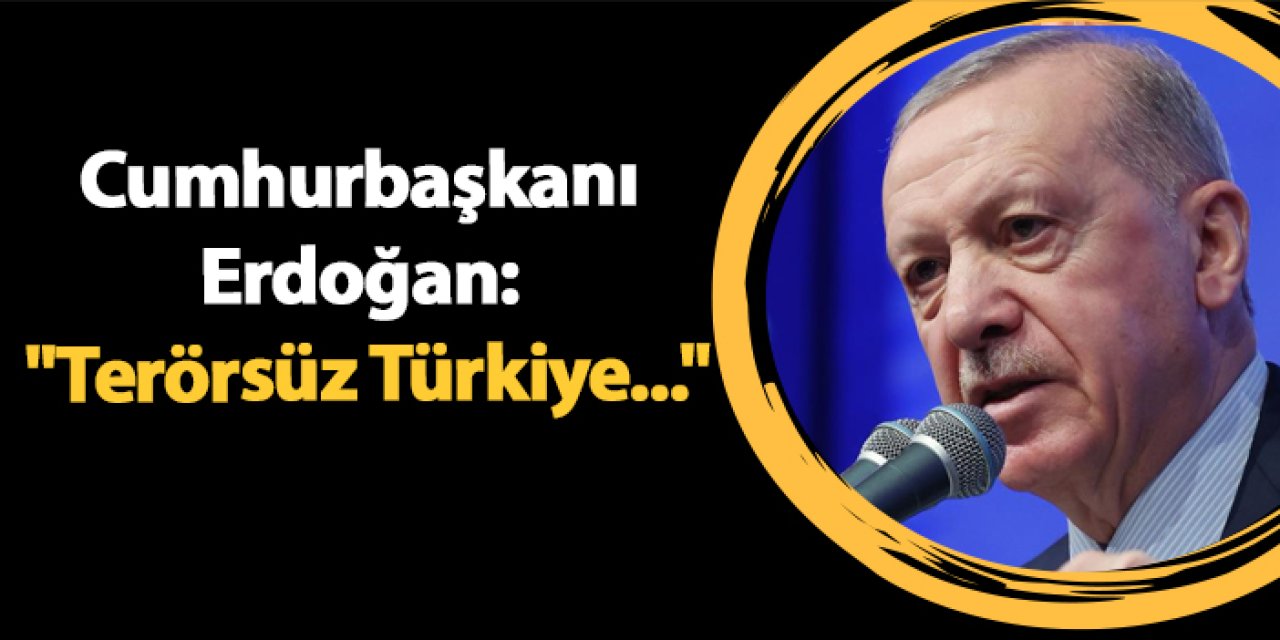 Cumhurbaşkanı Erdoğan: "Terörsüz Türkiye..."