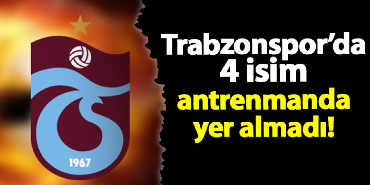 Trabzonspor’da Konyaspor maçı öncesi 4 eksikli antrenman