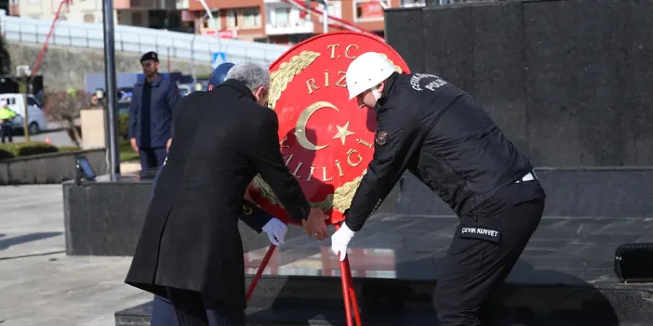 Rize'nin düşman işgalinden kurtuluşunun 107'nci yıl dönümü kutlandı