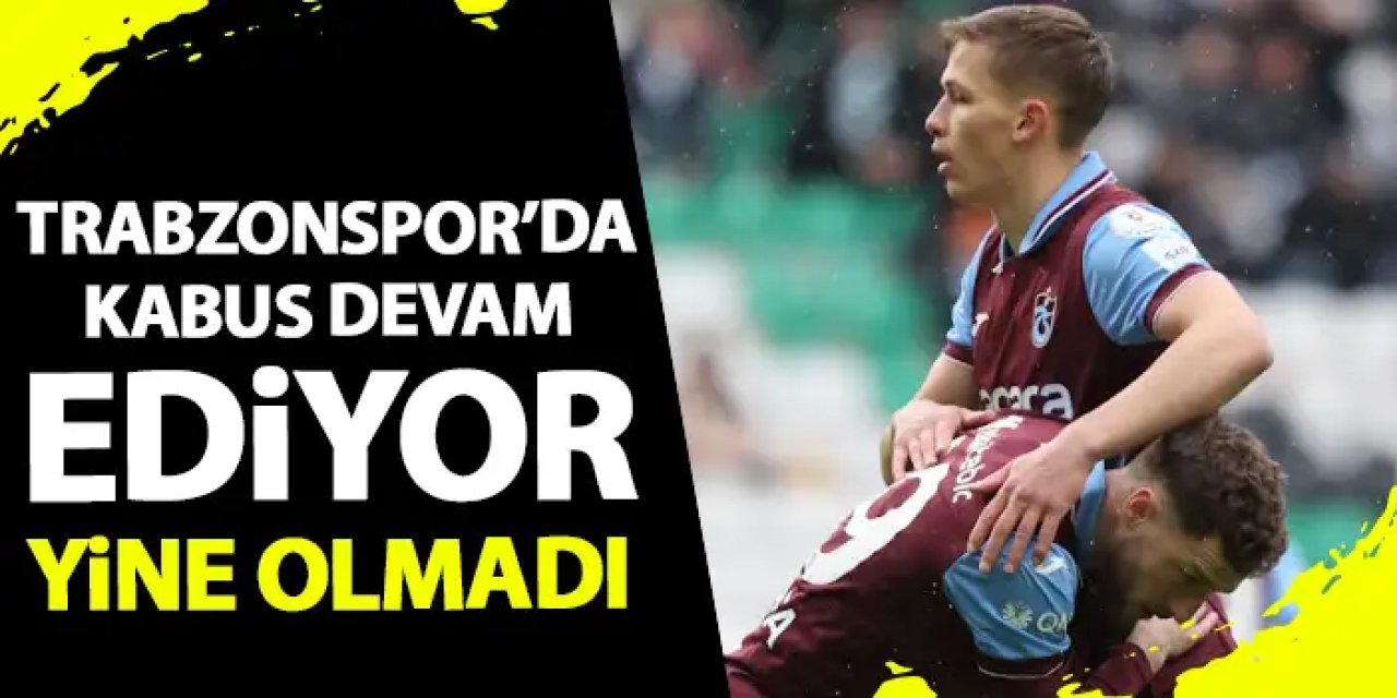 Trabzonspor’da kabus devam ediyor! Yine olmadı