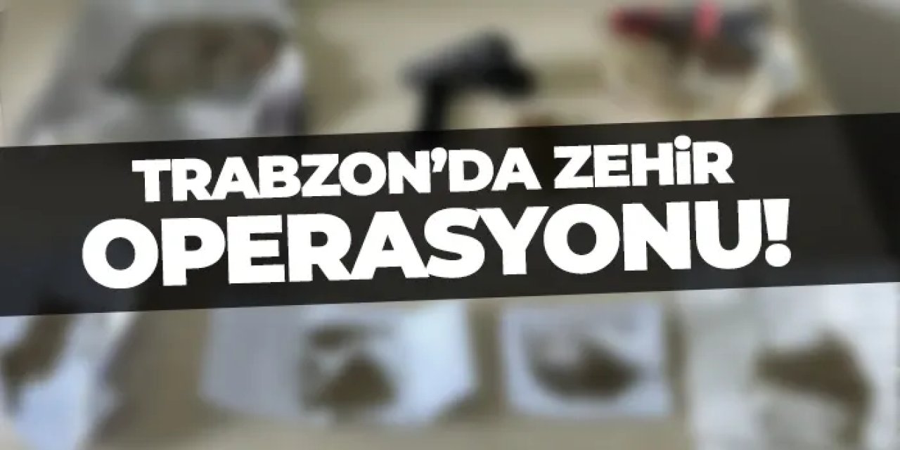 Trabzon’da uyuşturucu ve silah operasyonu: 1 kişi gözaltında