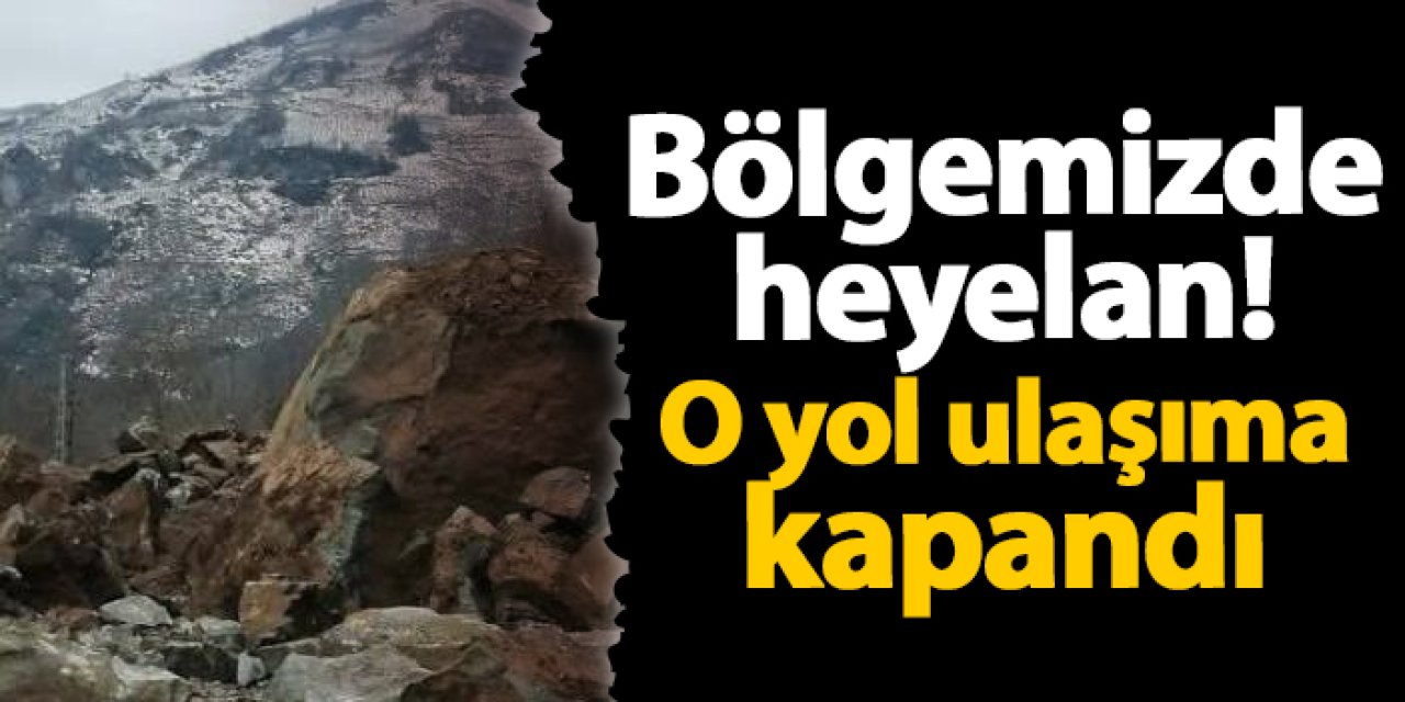 Ordu'da heyelan! Karayolu ulaşıma kapandı