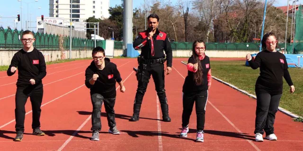 Samsun’da polisler özel çocukları şampiyonaya hazırlıyor!