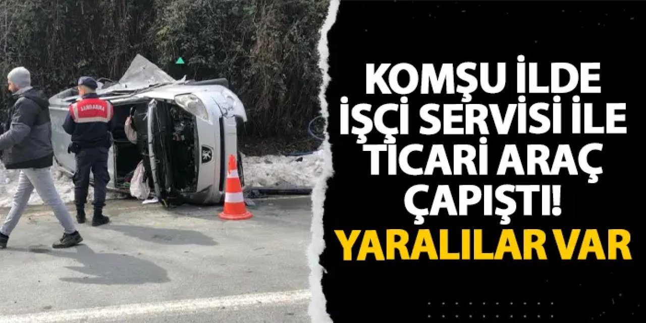 Rize’de işçi servisi ile ticari araç çapıştı! Yaralılar var