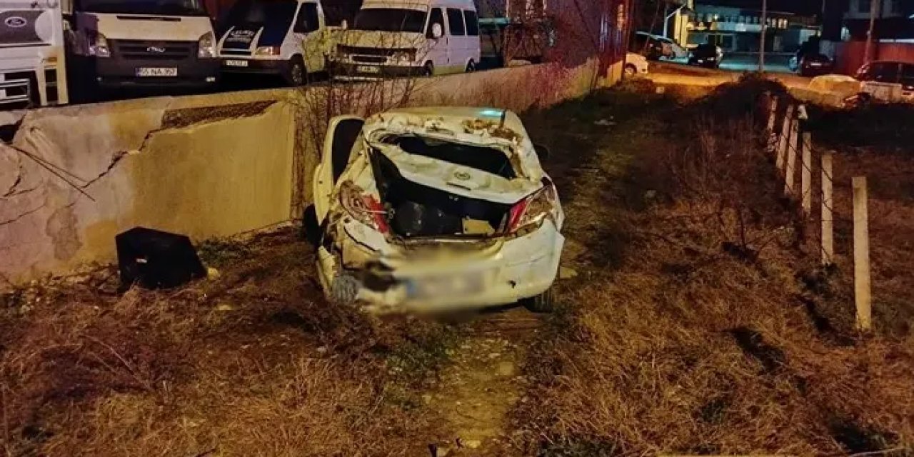 Samsun’da meydana gelen kazada emniyet kemeri hayat kurtardı