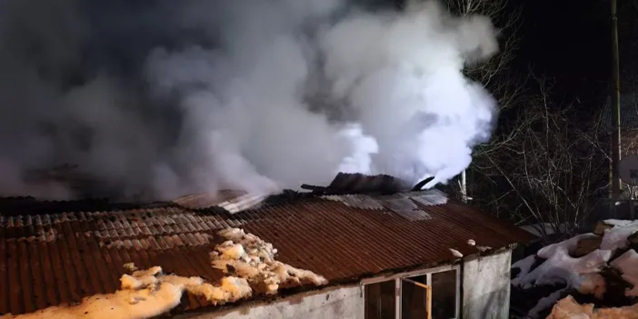 Ordu’da sobadan çıkan yangında ev küle döndü