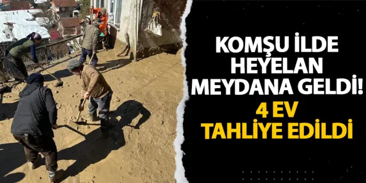 Rize’de heyelan meydana geldi! 4 ev tahliye edildi