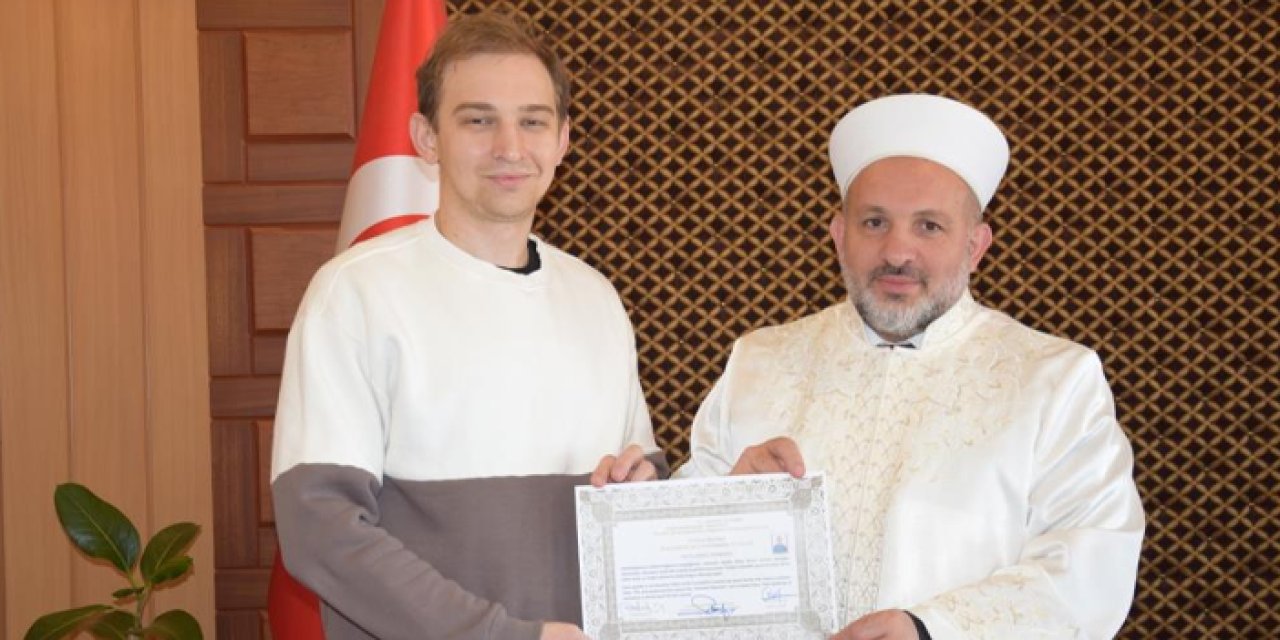 Giresun'da Ukraynalı adam Müslüman olup "Furkan" ismini aldı