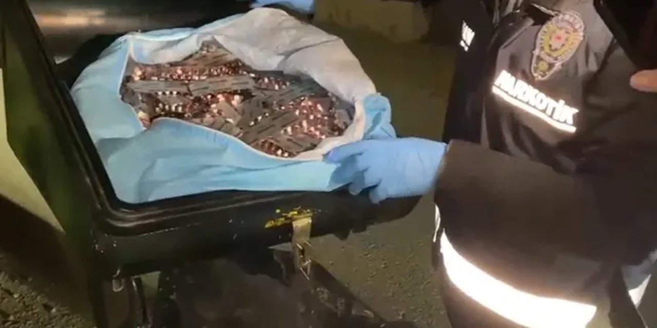 Samsun’da motosiklet sepetinde zula! Binlerce adet zehir ele geçti