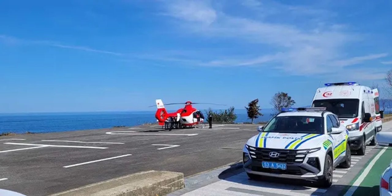 Ambulans helikopter tedavi gören bebek için havalandı! Rize'den Elazığ'a sevk edildi
