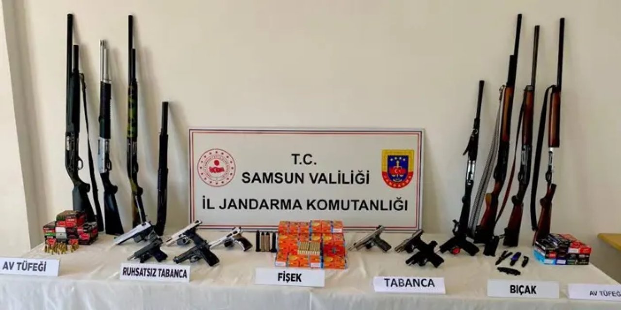 Samsun’da jandarmadan kaçak silah operasyonu!