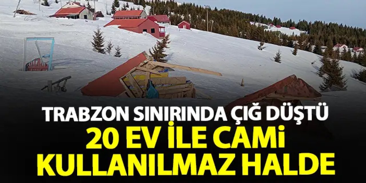 Trabzon sınırında çığ düştü! 20 ev ile cami kullanılamaz halde