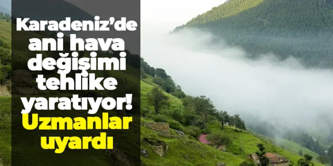 Karadeniz’de ani hava değişimi tehlike yaratıyor! Uzmanlar uyardı