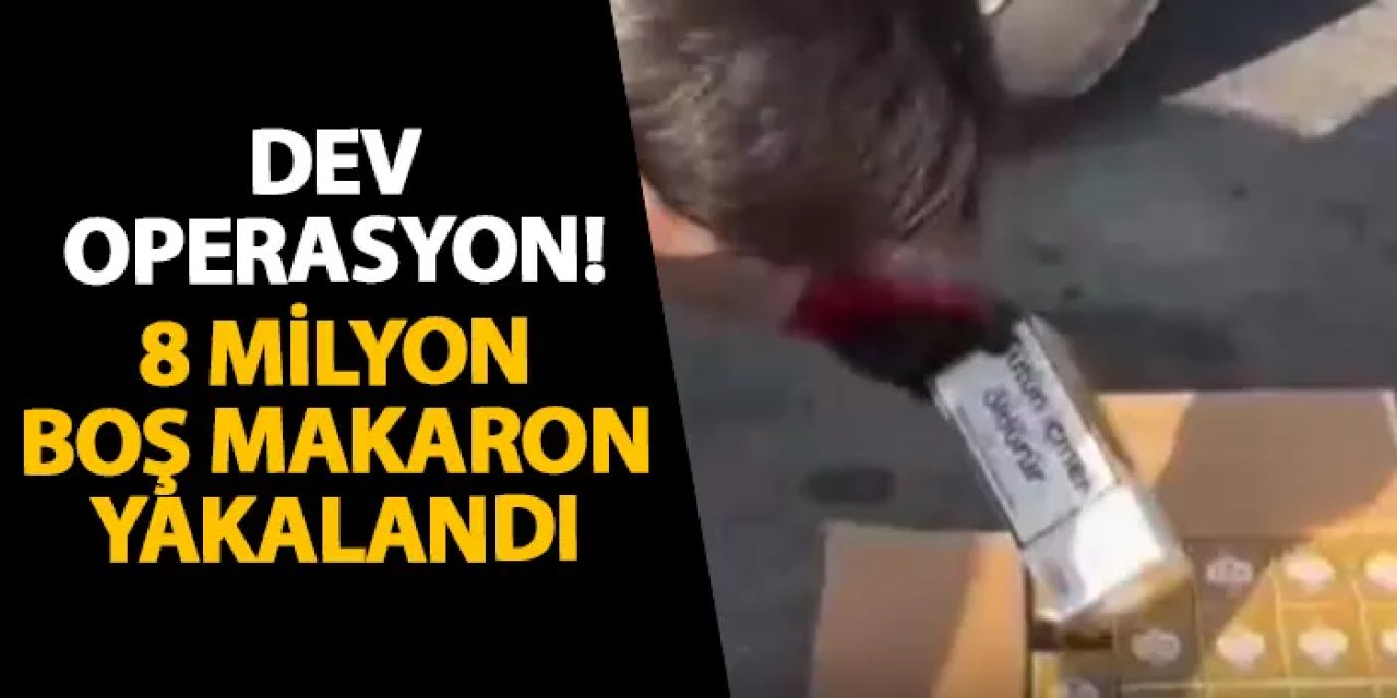 Kocaeli’nde dev operasyon! 8 milyon boş makaron yakalandı
