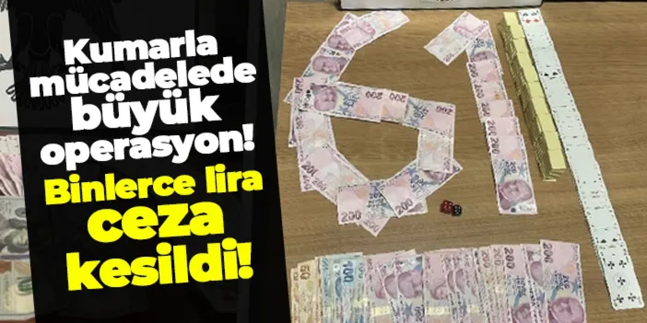 Trabzon'da kumarla mücadelede büyük operasyon! Binlerce lira ceza kesildi