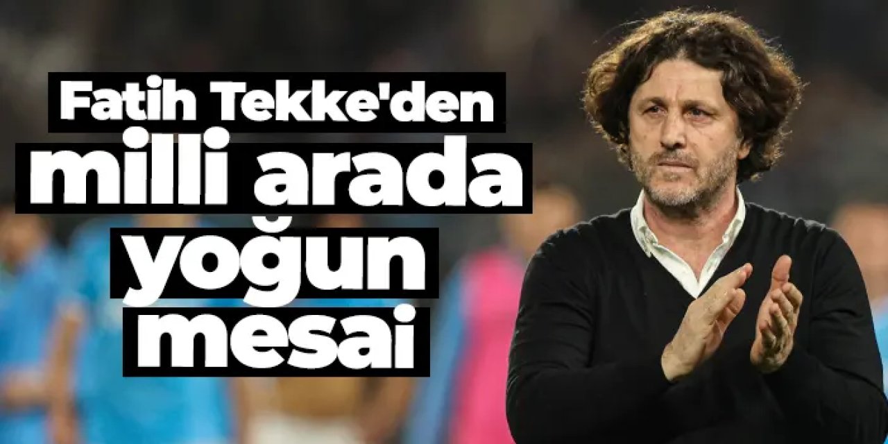 Fatih Tekke'den milli arada yoğun mesai