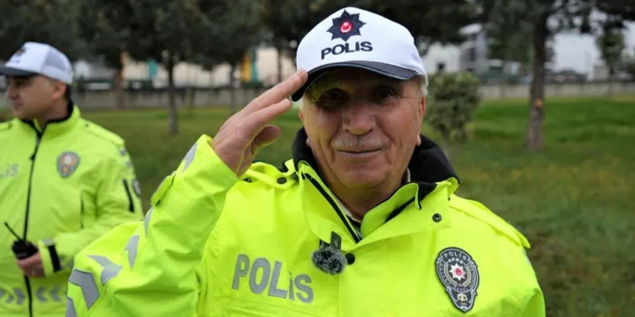Samsun’da huzurevi sakinin polislik hayali gerçek oldu!