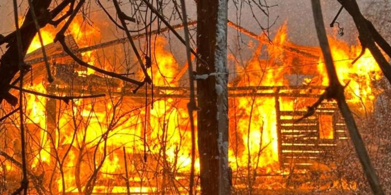 Artvin'de ıkan yangında 2 ev küle döndü