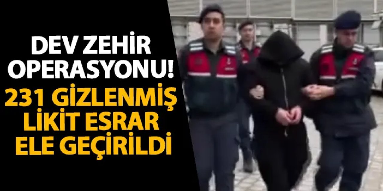 Samsun’da dev zehir operasyonu! 231 gizlenmiş likit esrar ele geçirildi