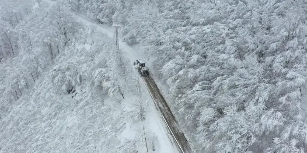 Ordu’nun kırsalında karla mücadele! 791 kilometre yol açıldı
