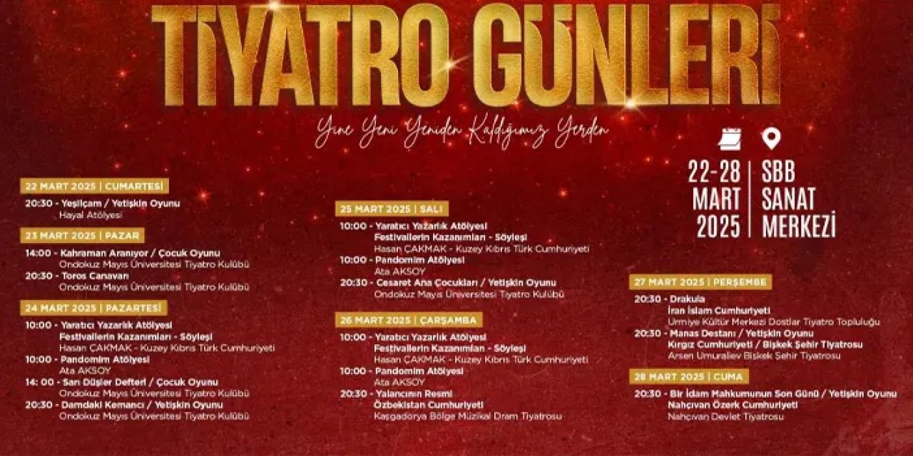 Samsun'da 7. Uluslararası Tiyatro Günleri başlıyor