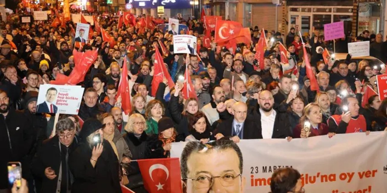 Samsun Atakum’da Ekrem İmamoğlu’na destek yürüyüşü!
