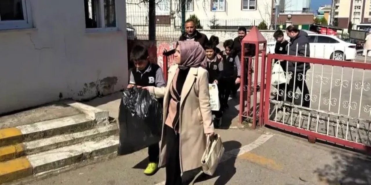 Samsun’da bu okulda 20 tona yakın atık toplanıyor
