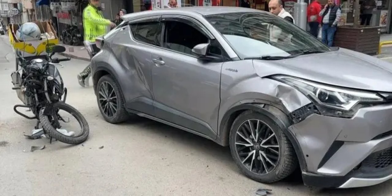 Samsun’da müşteriye ait araçla kaza yaptı!