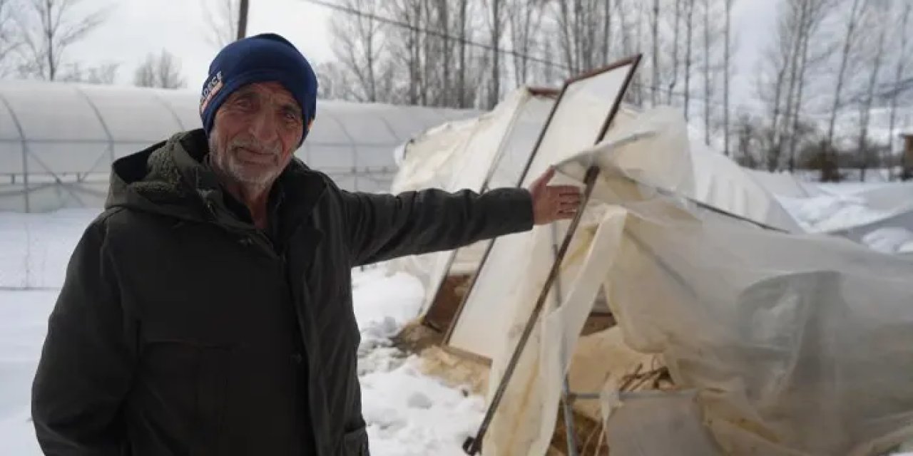 Bayburt’ta kar 60 senelik emeği heba etti!