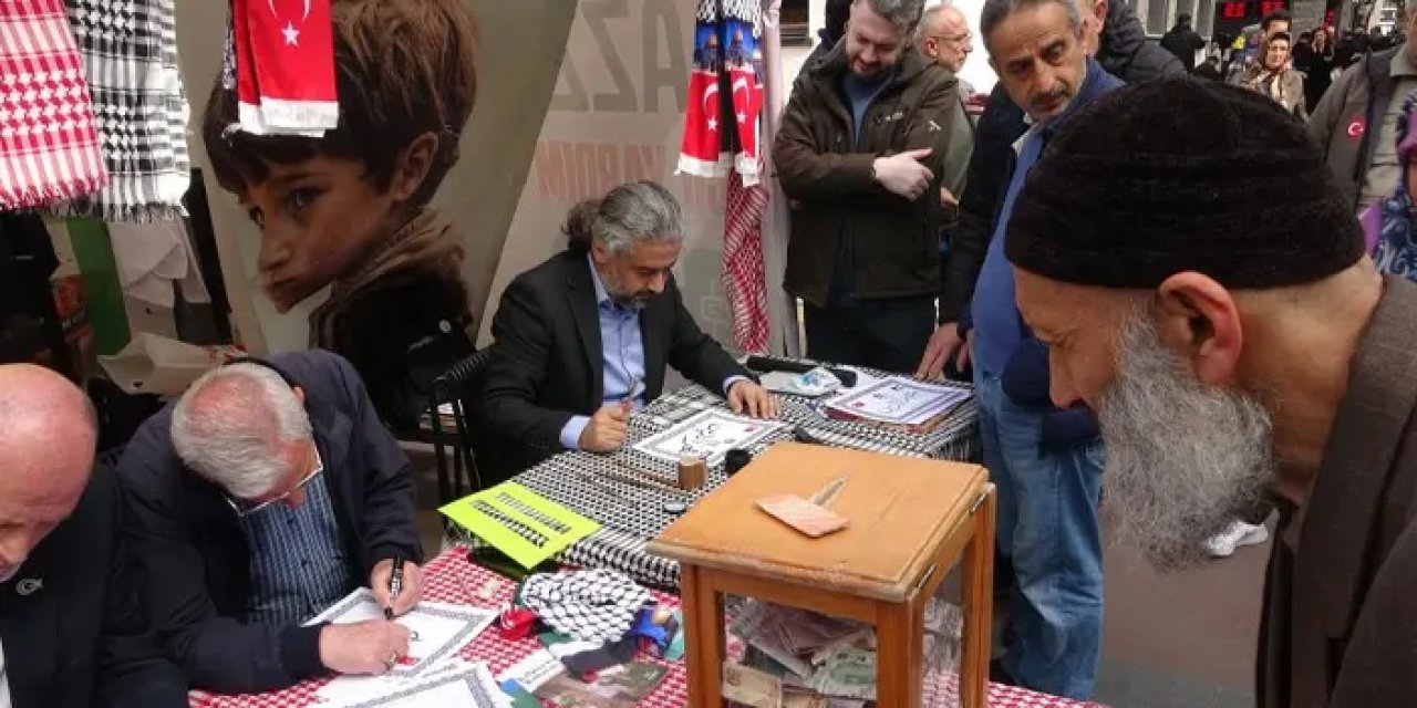 Trabzon’da hat sanatı ile Gazze’ye yardım topladılar!
