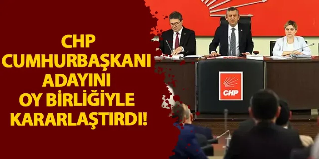 CHP, Cumhurbaşkanı adayını oy birliğiyle kararlaştırdı!