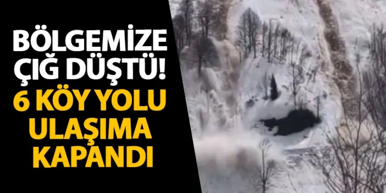 Artvin’e çığ düştü! 6 köy yolu ulaşıma kapandı