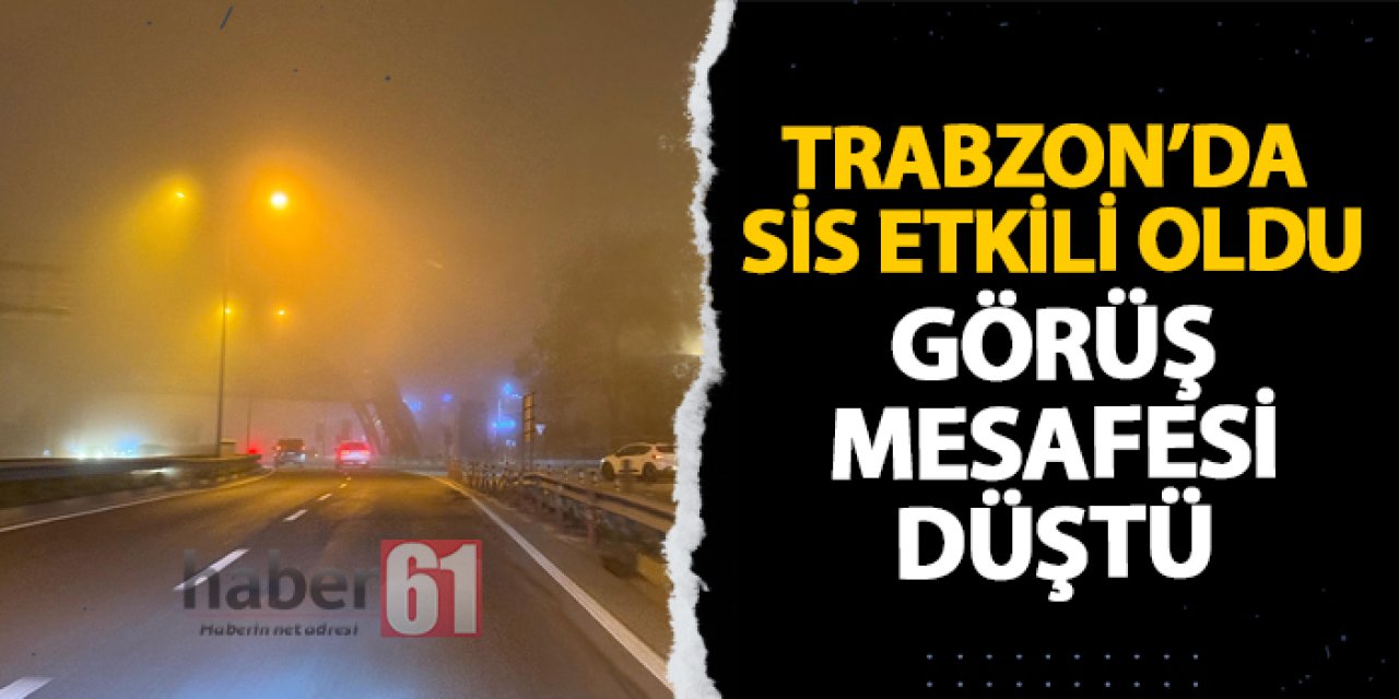 Trabzon’da sis etkili oldu! Görüş mesafesi düştü