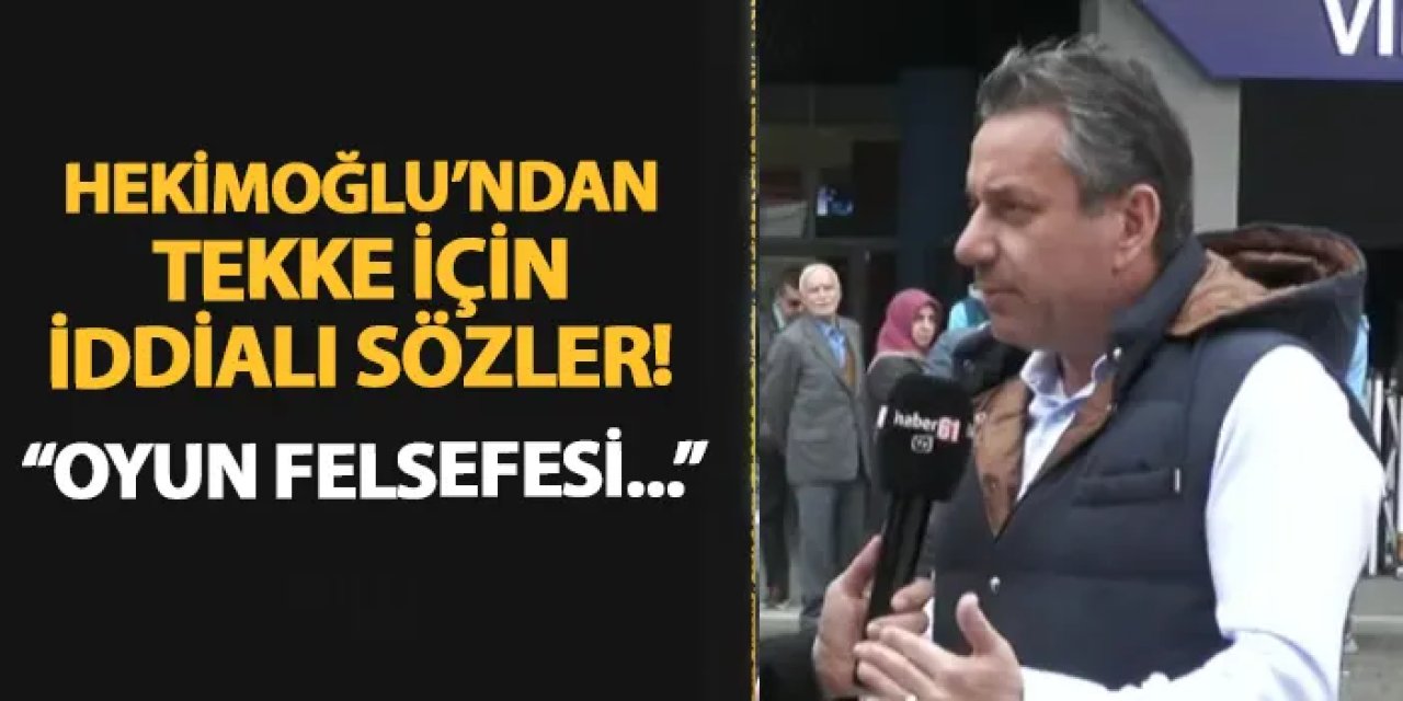 Celil Hekimoğlu'ndan Fatih Tekke için iddialı sözler! "Farklı bir felsefe..."