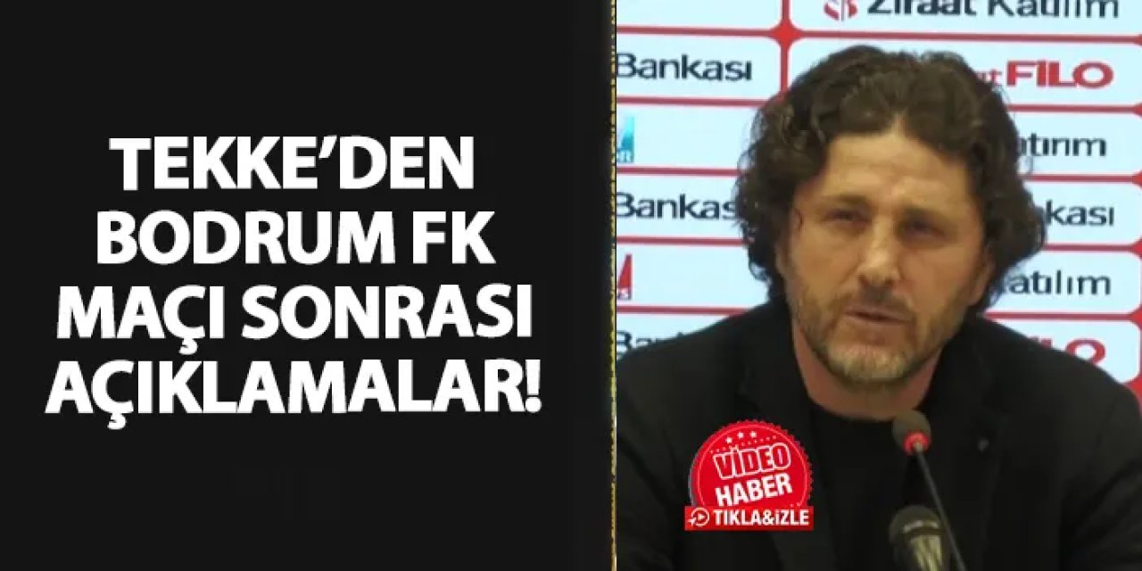 Trabzonspor'da Fatih Tekke Bodrum FK maçı sonrası açıklamalarda bulundu