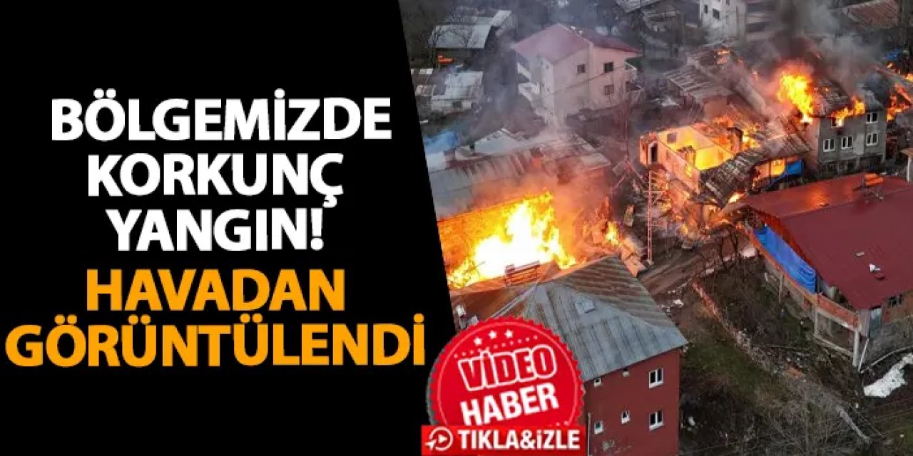 Artvin’de korkunç yangın! Havadan görüntülendi