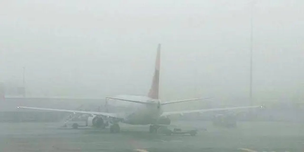 Sabiha Gökçen Havalimanı'nda uçuşlara sis engeli