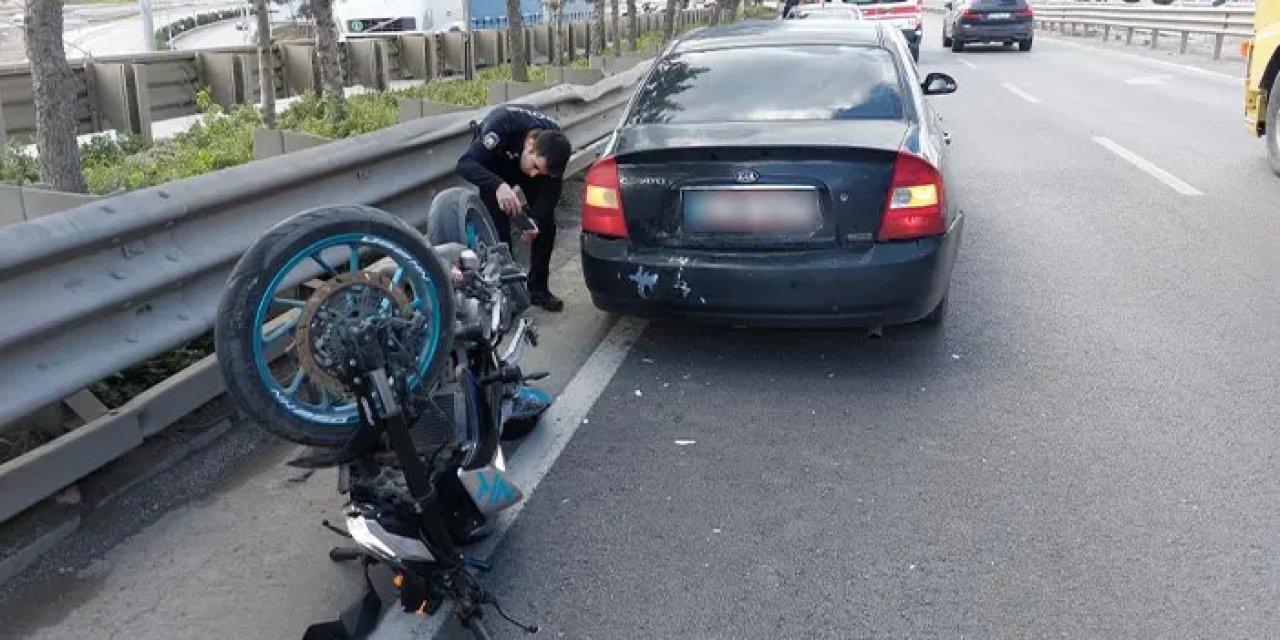 Samsun’da çevre yolunda kaza: Motosiklet otomobile çarptı! 1 yaralı