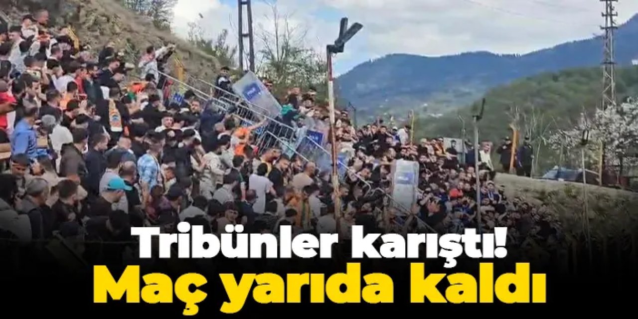 Amatör maçta tribünler karıştı: Artvin’de maç yarıda kaldı