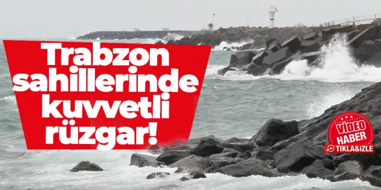 Trabzon sahillerinde kuvvetli rüzgar etkili oldu