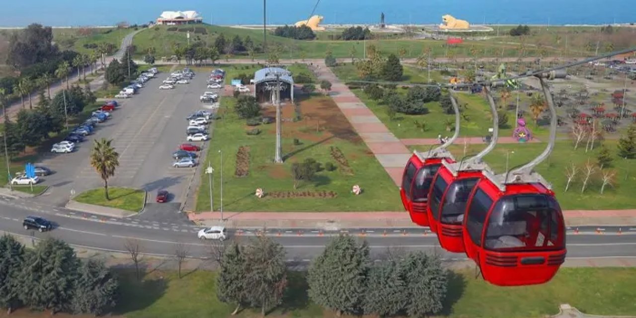 Samsun’da yenilenen teleferiğe yoğun ilgi!