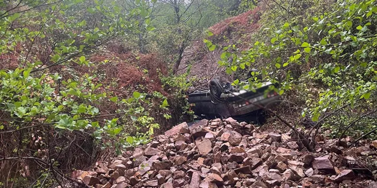 Giresun'da otomobil şarampole uçtu! 4 yaralı