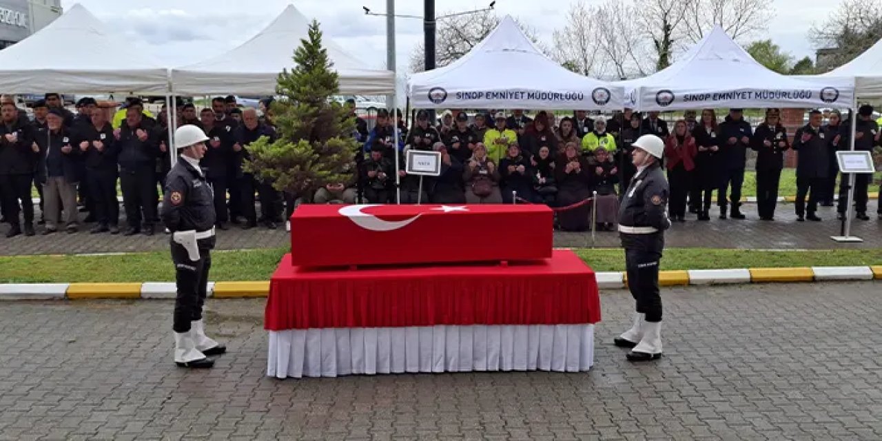 Sinop'ta hayatını kaybeden polis memuru Sinan Şen için tören düzenlendi